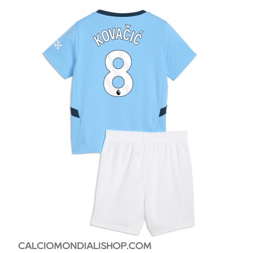 Maglie da calcio Manchester City Mateo Kovacic #8 Prima Maglia Bambino 2024-25 Manica Corta (+ Pantaloni corti)